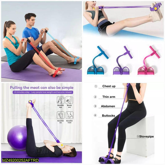 Foot Pedal Tummy Trimmer - Latex Resistance Band for Weight Loss & Abdominal Toning | Portable Home Gym Equipment for Women & Men | High-Quality Fitness Trimmer | Lightweight Exercise Tool for Core Strength | Affordable Workout Gear Pakistan