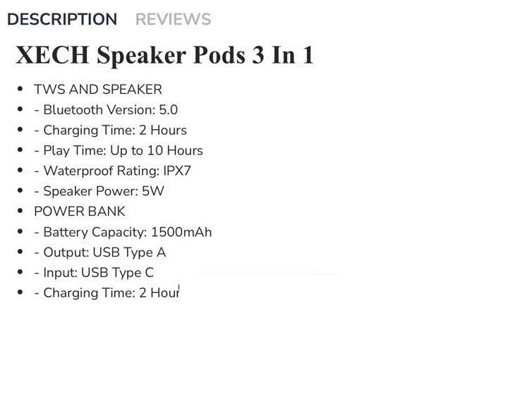 Black Wireless Bluetooth Earbuds with Speaker - 5.0 Mini Headphone & Power Bank - Portable Multifunction Loudspeaker for Outdoor Sports - TWS Stereo Sound - Rechargeable Headset - Premium Audio Quality - Compact Travel Speaker - Shop Now at Urban Buy Mall