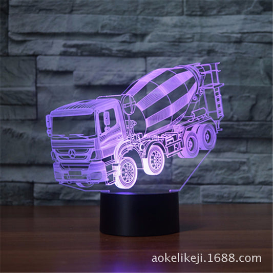 Popular Mud Push Car 3D Light Colorful Touch Led Visual Light Gift Decoration Atmosphere Table Lamp -Urban Buy