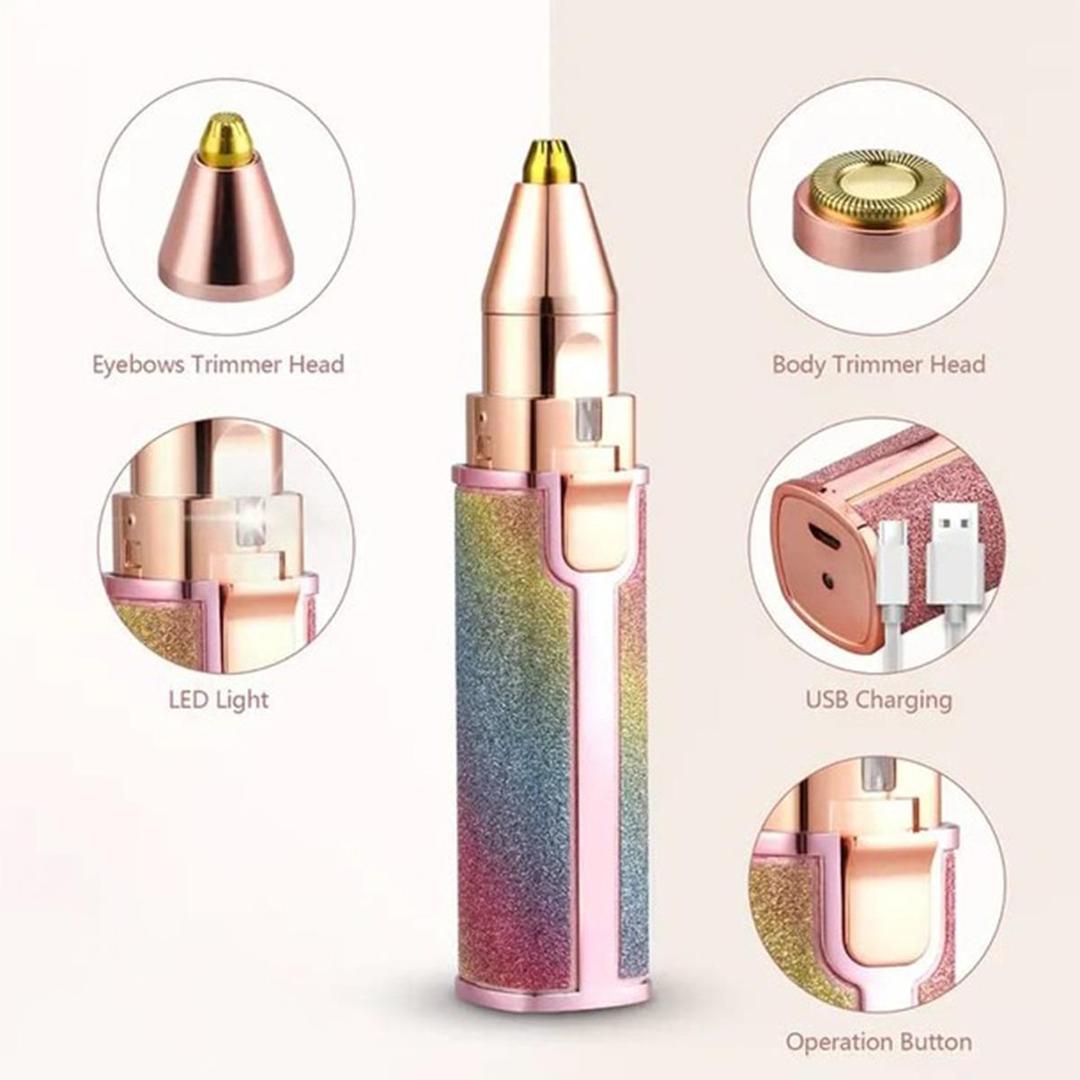 Women's 2 in 1 Facial Hair Removal Pen | Painless Hair Remover for Face | Urban Buy Mall