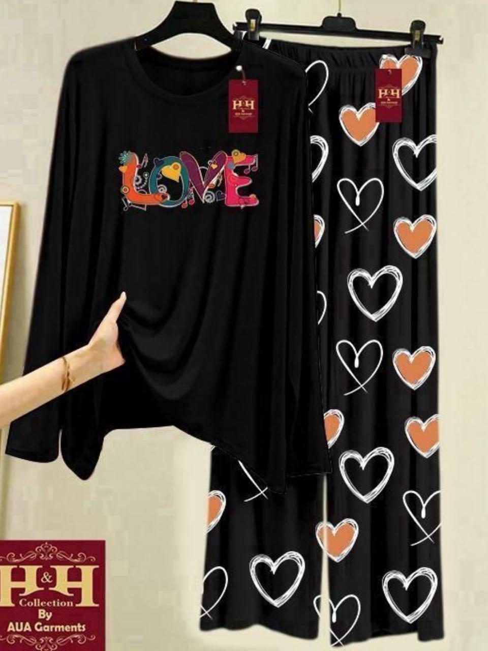 Women's Printed Night Suit 2-Piece - Cotton Jersey Loungewear | Urban Buy