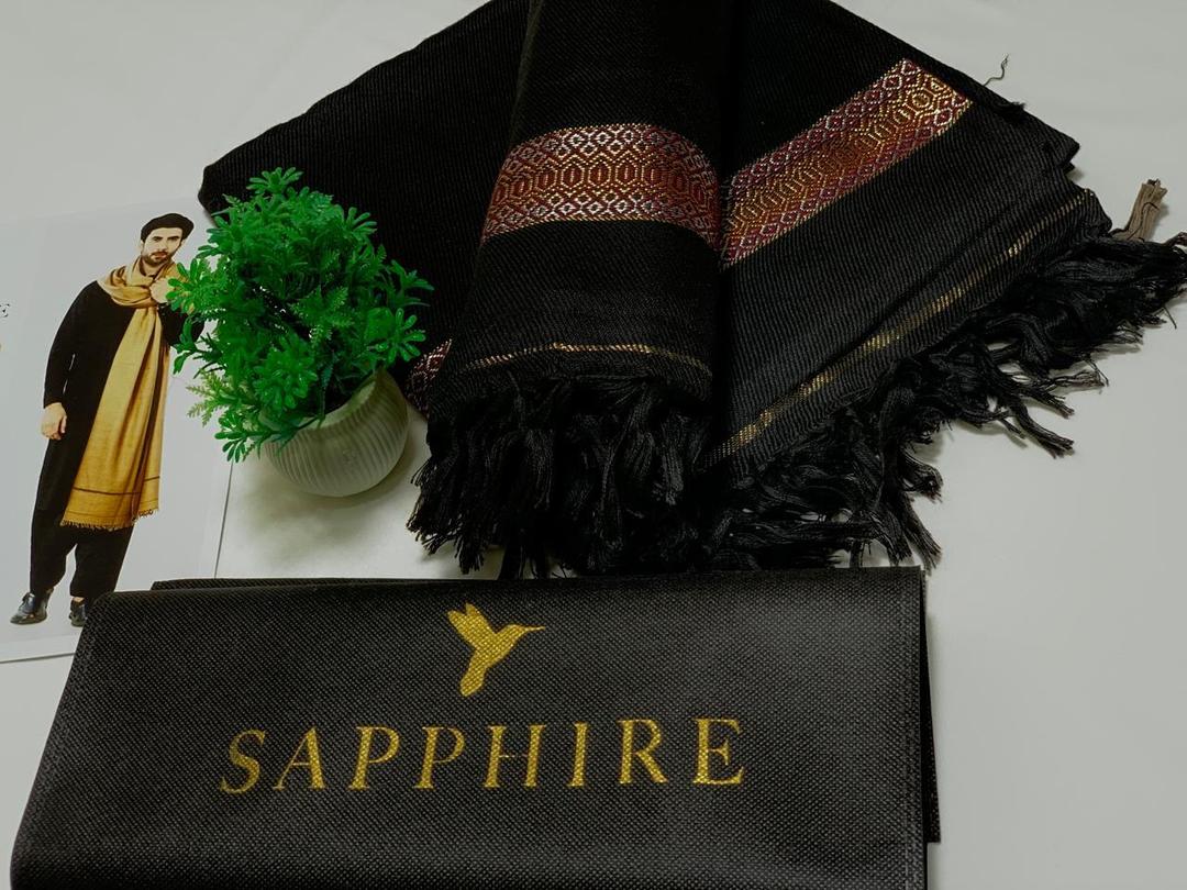 Men's Premium Wool Shawl 2.5 Gaz - Soft Plain Winter Shawl | Urban Buy