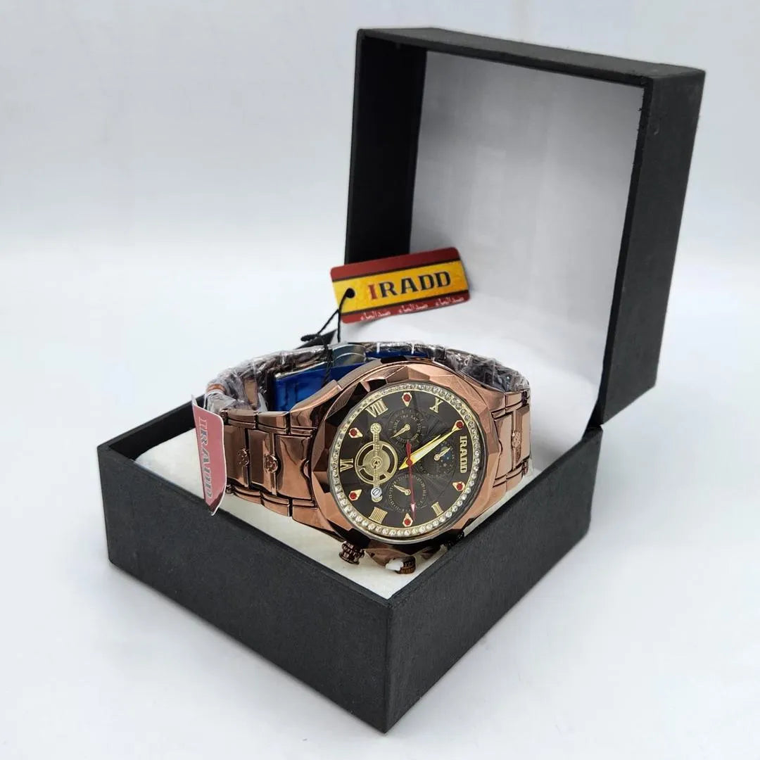 IRADD Men's Rose Gold Tone Multifunction Quartz Watch - Urban Buy Mall