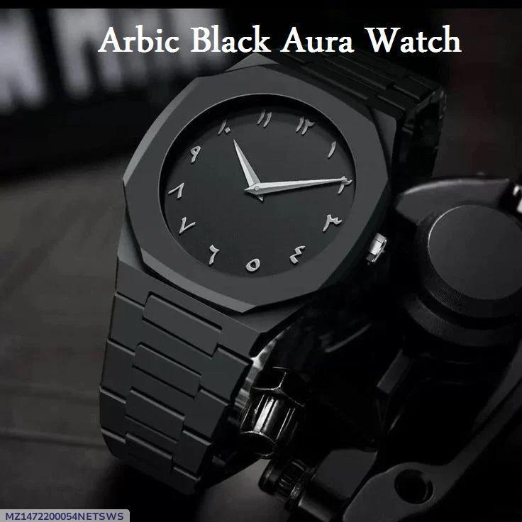 Black Arabic Aura Watch - Men's Carbon Fiber Luxury Watch | Urban Buy