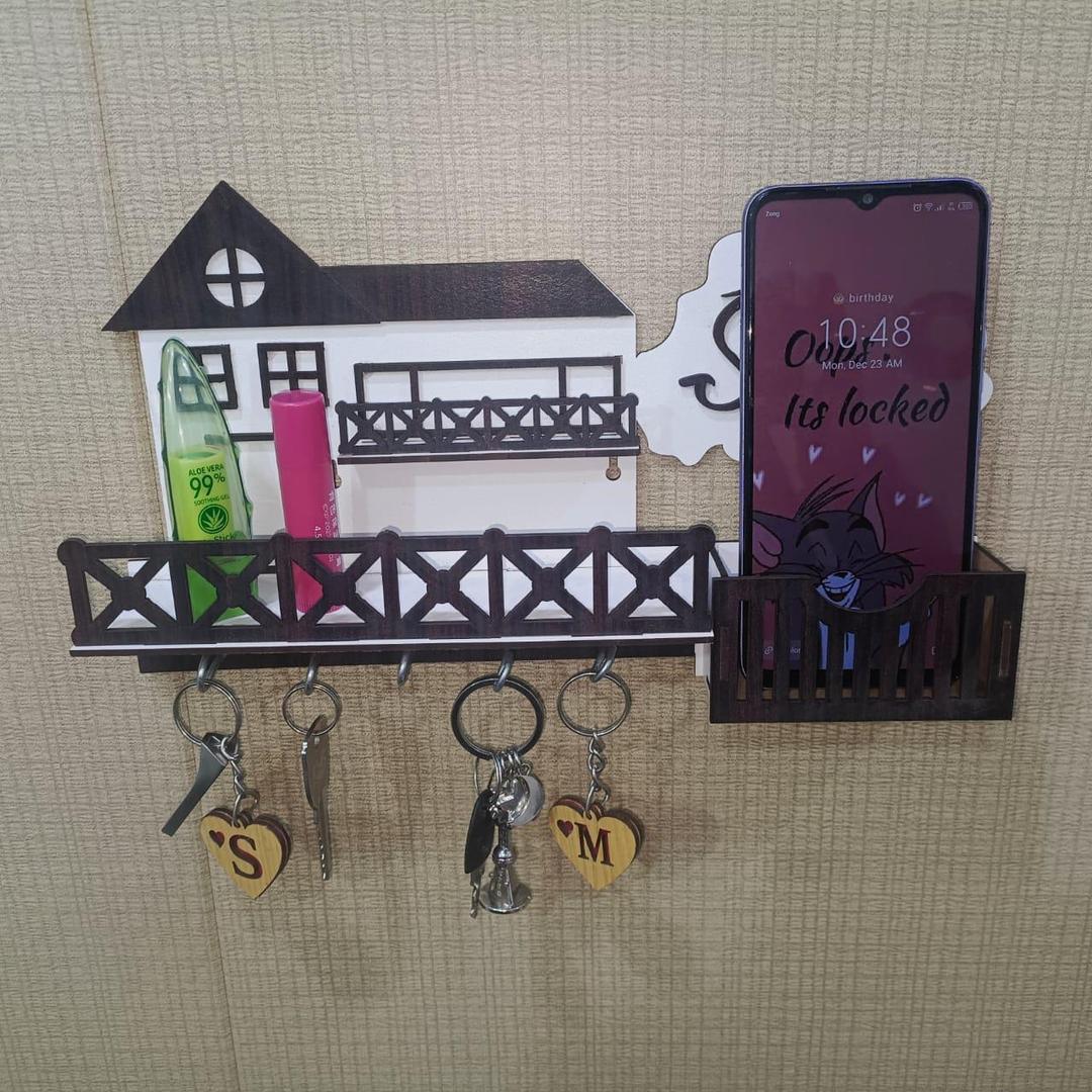 Sweet Home Wooden Keys And Mobile Holder Urban Buy Mall
