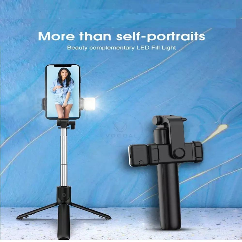 Selfie Stick With LED Light Mini Tripod Stand-Urban Buy