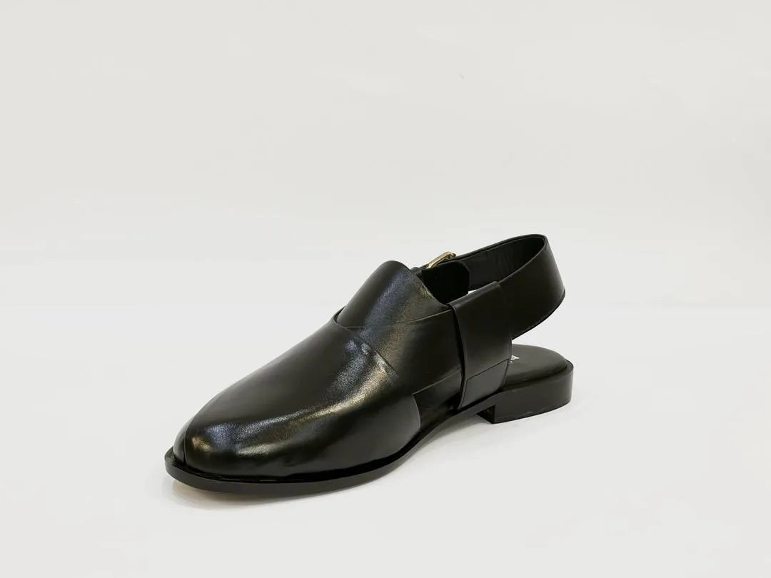 Men's Leather Plain Peshawari Chappal
