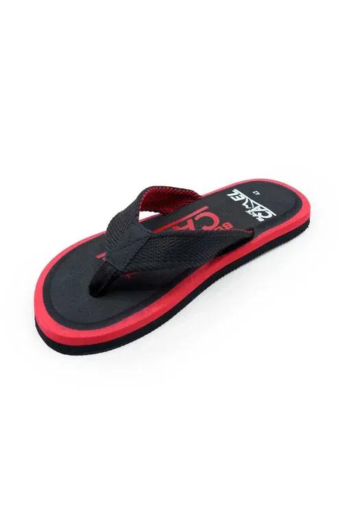 Strider Men's Casual Flip Flops - Black & Red EVA Lightweight Slippers | Urban Buy