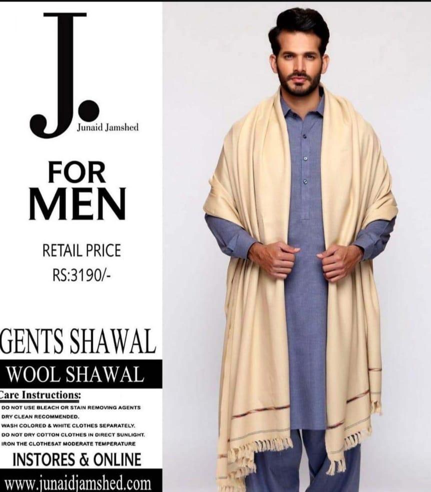 Men's Wool Plain Shawl 3 Yards - Premium Winter Shawl | Urban Buy