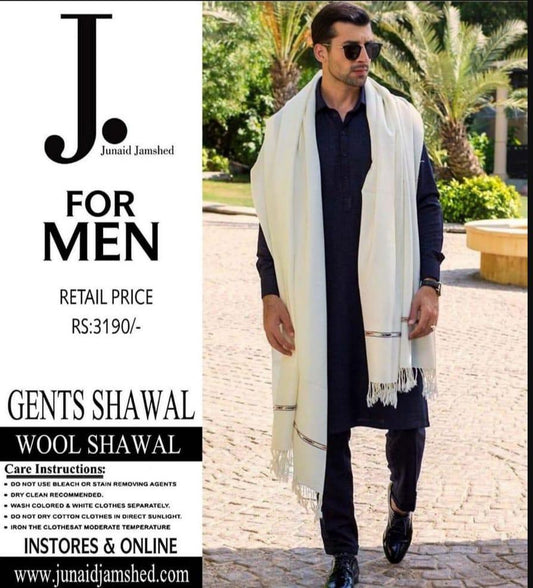 Men's Wool Plain Shawl 3 Yard - Premium Winter Shawl | Urban Buy
