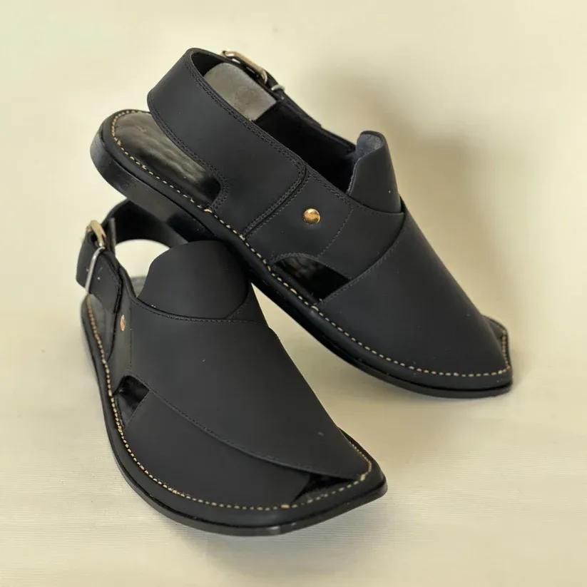 Khan Chappal Step into style and comfort with our Men's PU Leather Peshawari Chappal.