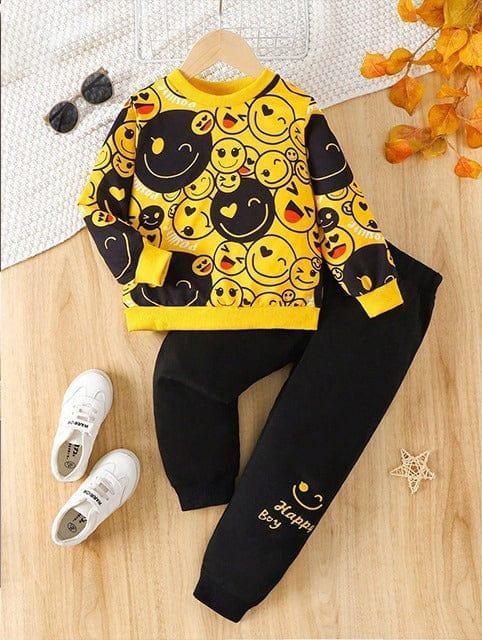 Cozy Fleece Printed Tracksuit for Boys & Girls - 2 Piece Set