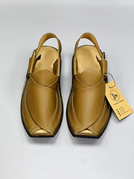 Peshawar Zalmi Inspired Yellow Peshawari Chappal – Premium Leather