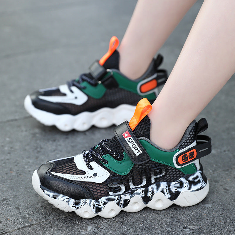 Boys' Shoes with Mesh Surface, Breathable, 2026 ⚠️ Available  On Advance Payment Only⚠️ New Lightweight Children's Sports Shoes, Soft-Soled Mesh Running Shoes for Older Children