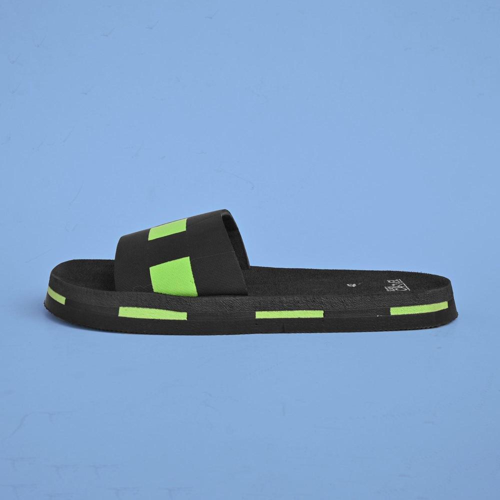 Black Camel Box Style Slides Green - Urban Buy Mall