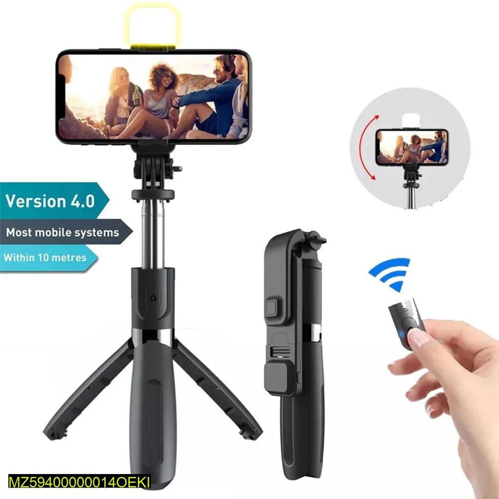 Selfie Stick With LED Light Mini Tripod Stand-Urban Buy