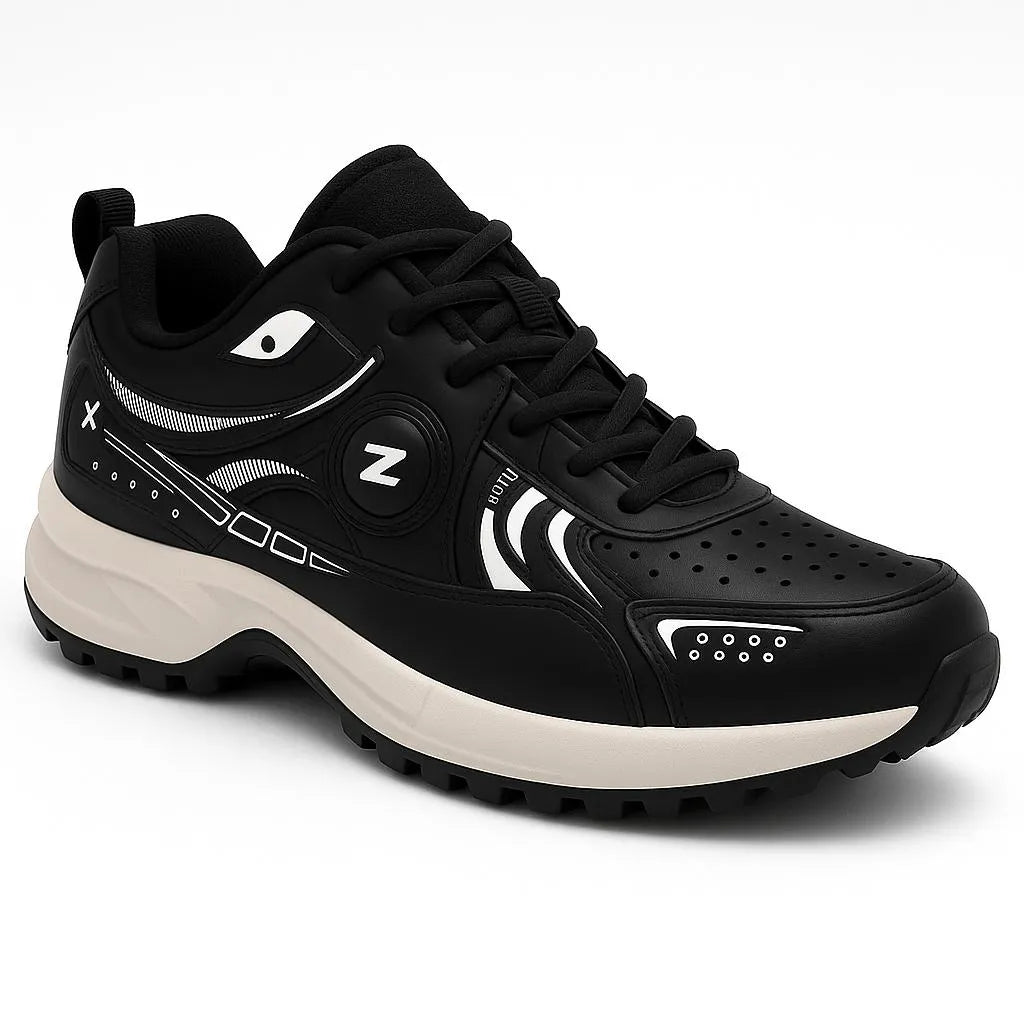 Black Camel Gripper Sports Shoes - Lightweight Running & Cricket Shoes for Men