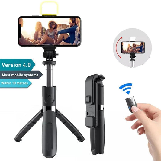 Selfie Stick With LED Light Mini Tripod Stand-Urban Buy