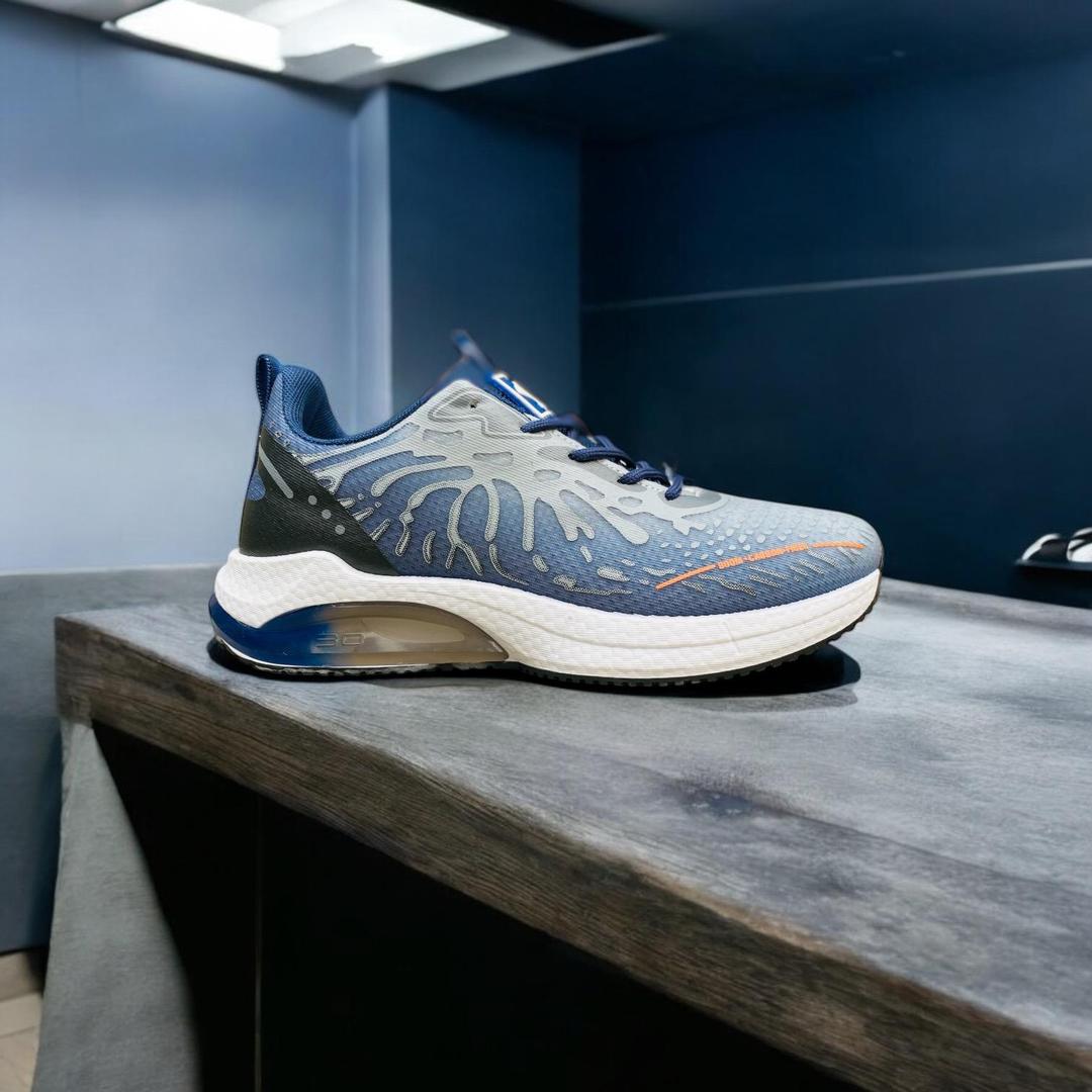 Men's Casual Sneakers Grey - Synthetic Leather Trendy Print Design | Urban Buy Mall