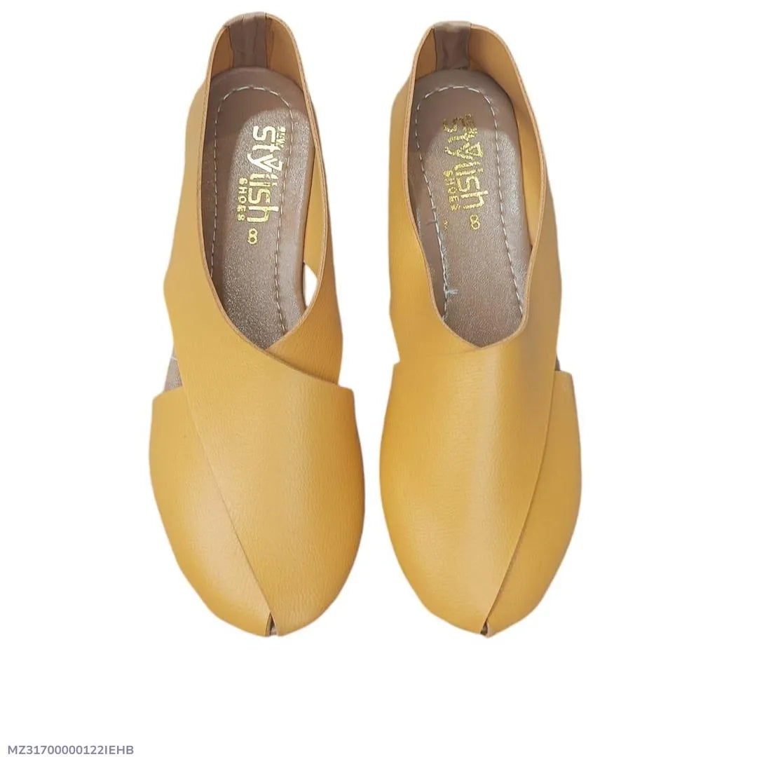 Women's Synthetic Leather Semi-Formal Sandals Mustard - Urban Buy Mall -