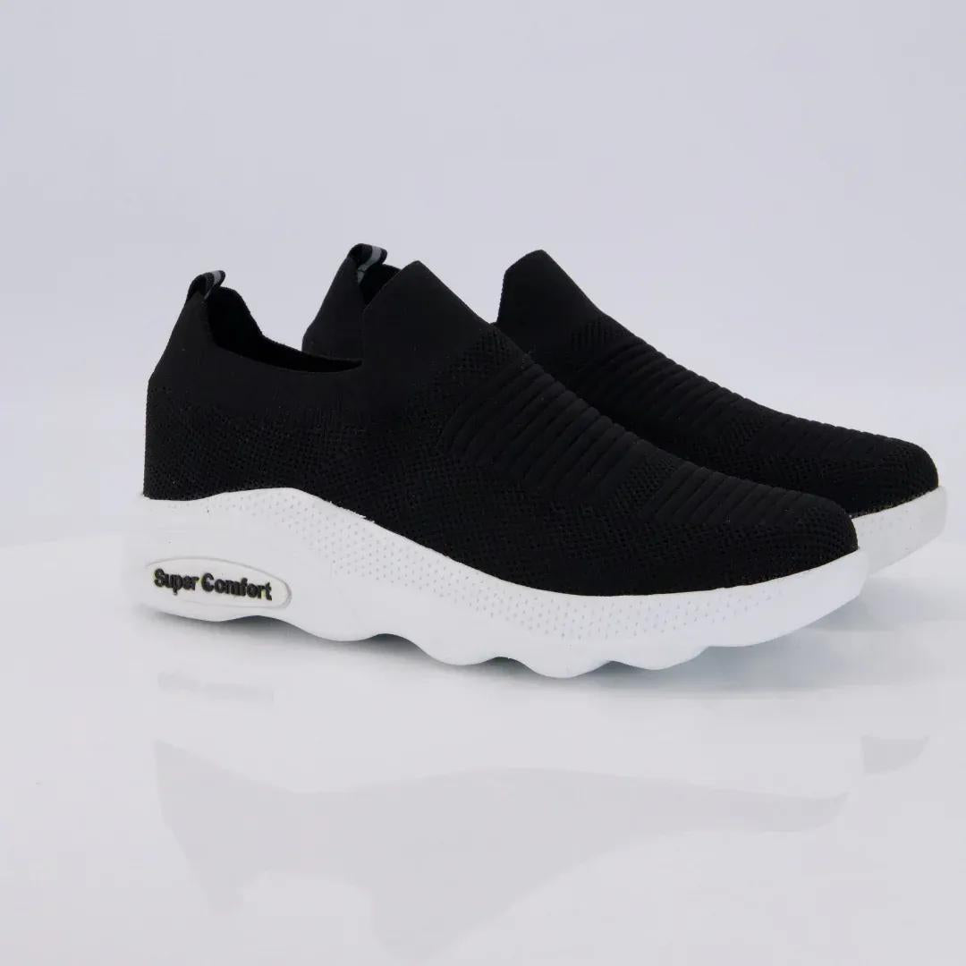 Men's Jersey Knit Sneakers 614 Black - Urban Buy Mall Pakistan