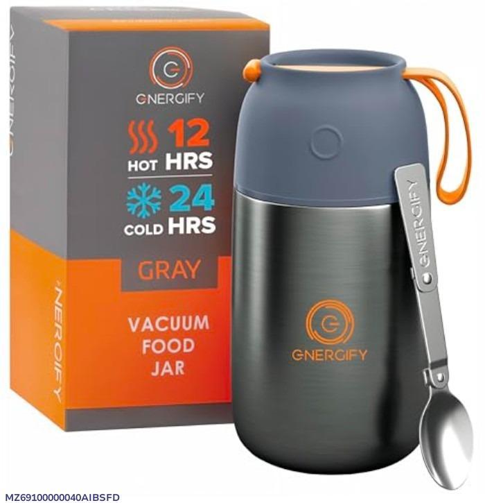 Hot And Cool High Quality Steel Water And Soup Bottle With Spoon