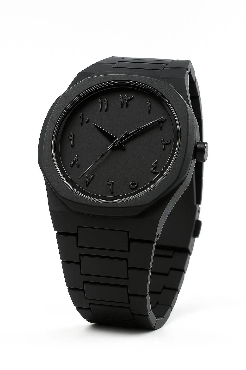 Black Arabic Aura Watch - Men's Carbon Fiber Luxury Watch | Urban Buy