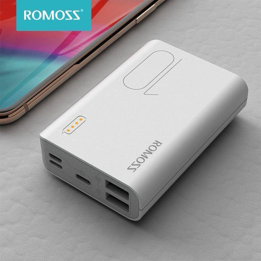 Portable 10000mAh Power Bank White Pakistan - Fast Charging Battery Pack | Urban Buy Mall | Lithium-Ion Polymer Battery | Dual USB Output Charger | Compact Travel Power Bank | Micro USB Input | Emergency Phone Charger | Affordable Portable Charger