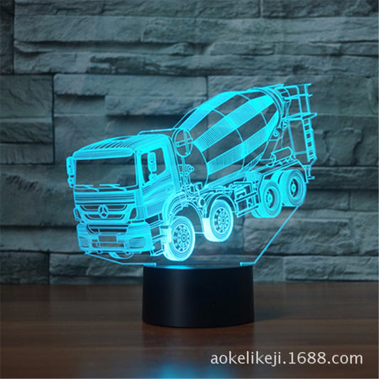 Popular Mud Push Car 3D Light Colorful Touch Led Visual Light Gift Decoration Atmosphere Table Lamp -Urban Buy