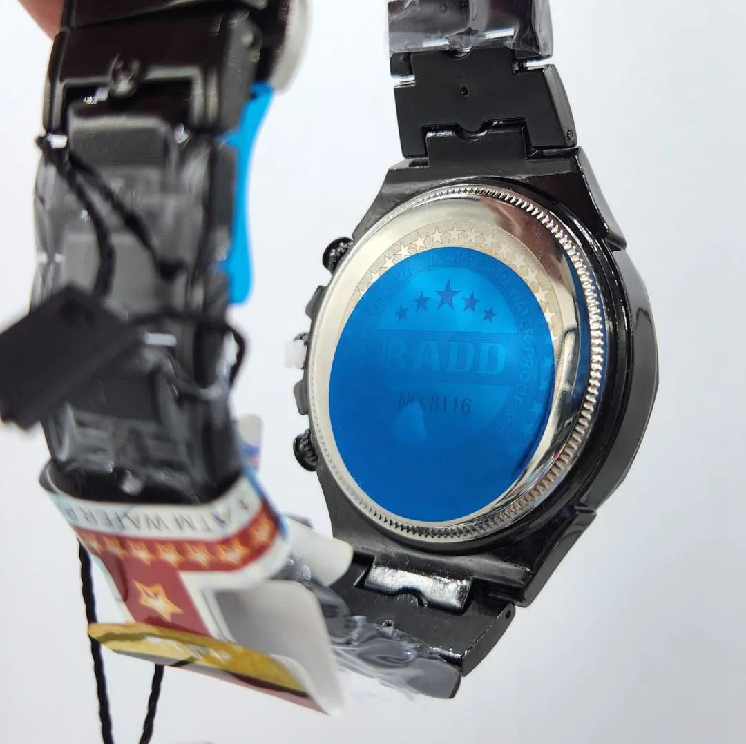 IRADD Men's Black Tone Multifunction Quartz Watch - Urban Buy Mall