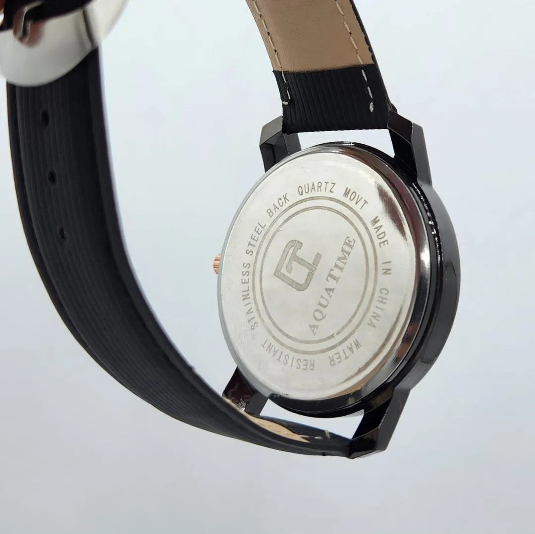 AQUATIME Men's Stylish Black Analog Watch