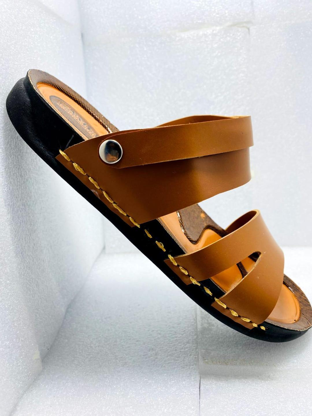 Men's Mustard Casual Sandals - Synthetic Leather Comfortable Footwear | Urban Buy