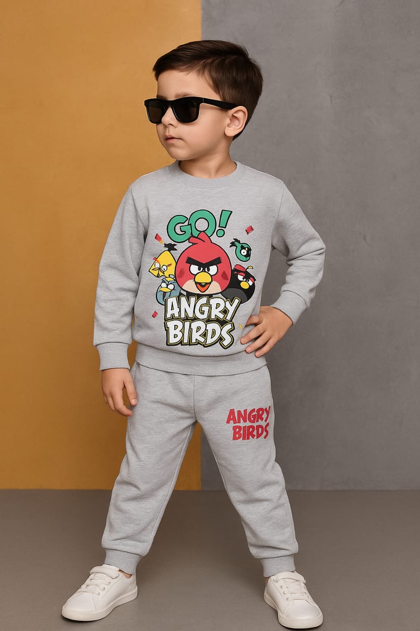 Kids Angry Birds Fleece Twinset - Warm Winter 2 Piece Set | Urban Buy5