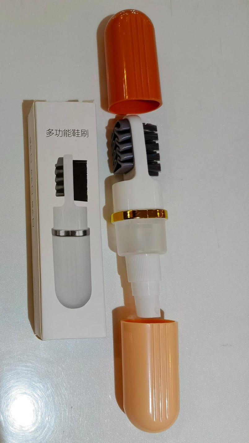 3-in-1 Shoe Brush with Dispensing Bottles - Cleaning Tool Kit | Urban Buy