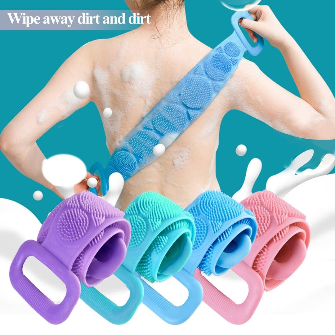 Silicone Body Brush Belt for Bath & Shower - Exfoliating Back Scrubber
