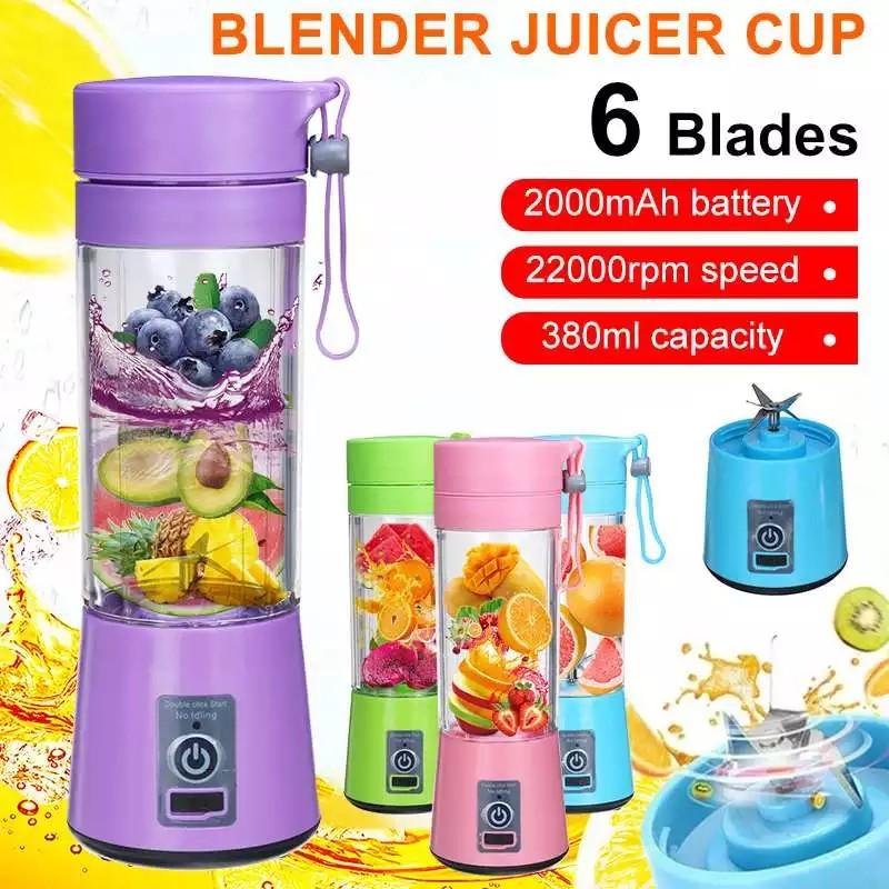 6-Blade Mini Portable USB Juicer Blender - Rechargeable | Urban Buy