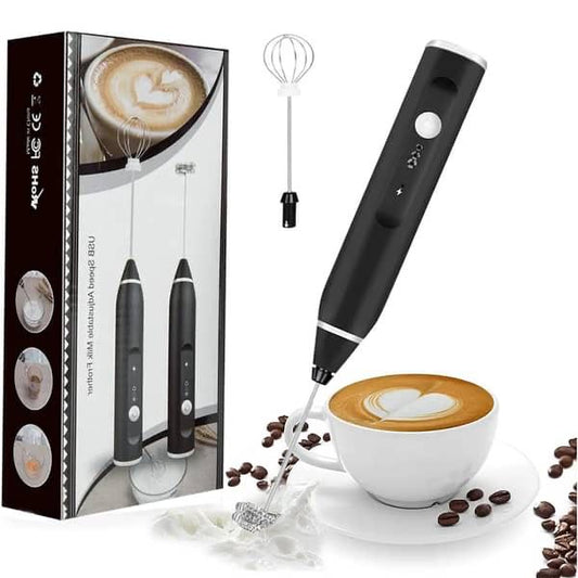 Rechargeable Electric Coffee Beater - USB Milk Frother & Mixer