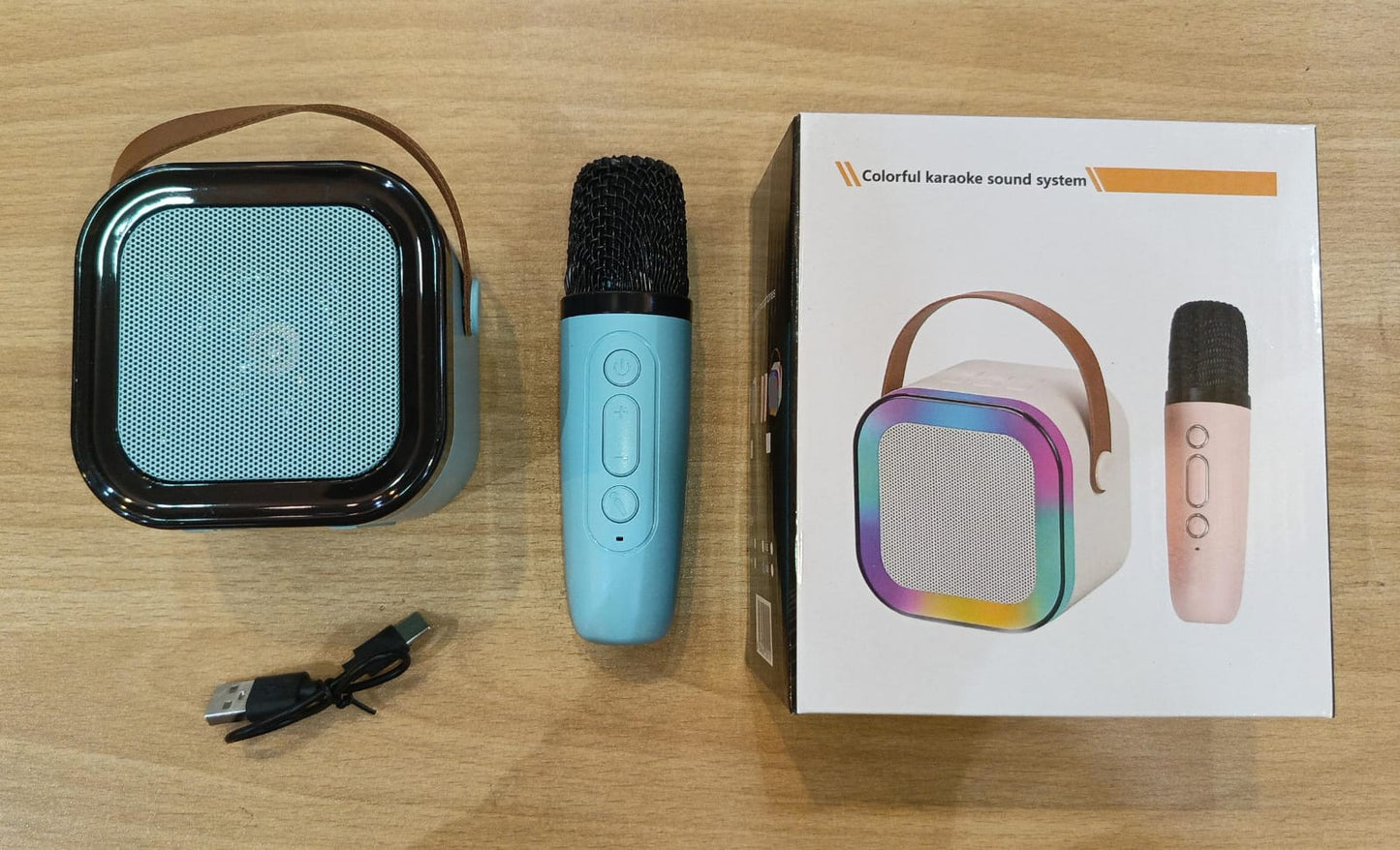 RGB Rechargeable Karaoke Speaker with LED Lamp & Mic | Urban Buy