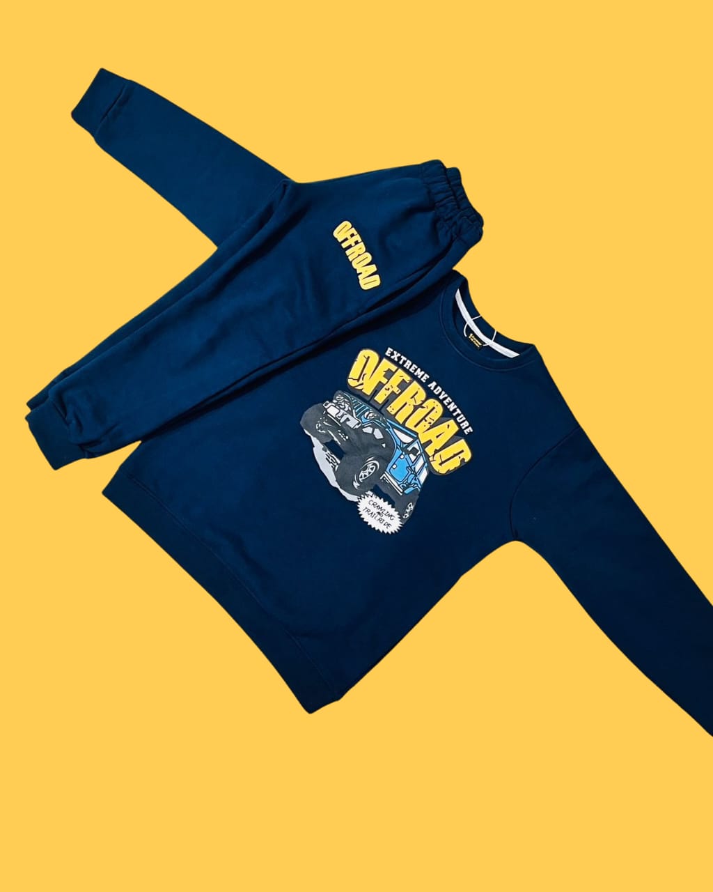 Kids Off Road Cotton Fleece Tracksuit - 2 Piece Winter Set | Urban Buy