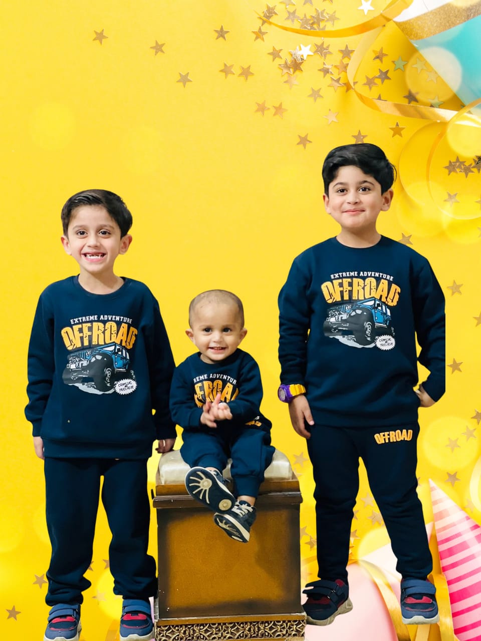 Kids Off Road Cotton Fleece Tracksuit - 2 Piece Winter Set | Urban Buy