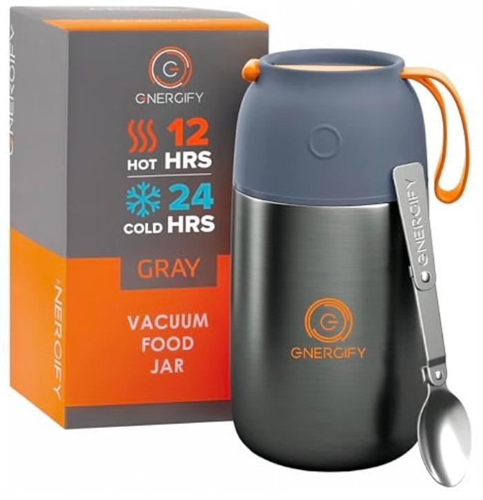 Hot And Cool High Quality Steel Water And Soup Bottle With Spoon