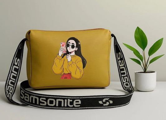 Girl's Crossbody Bag Green - PU Leather Printed Bag | Urban Buy