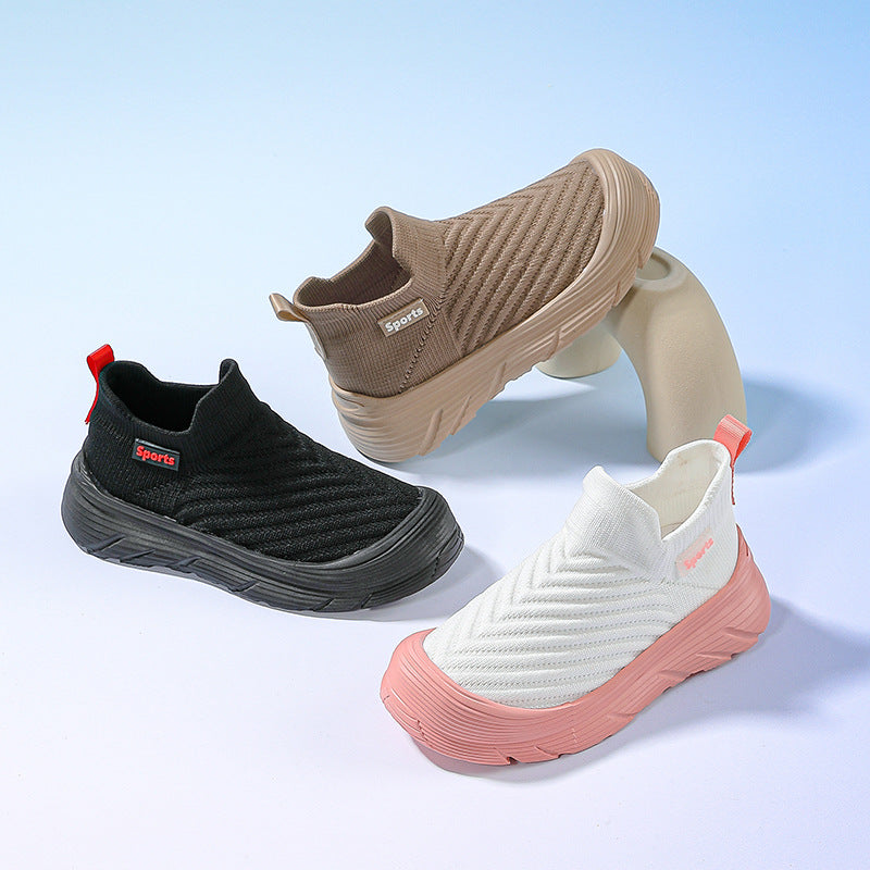 Children's Sports Shoes Breathable Mesh Shoes 2025 Spring & Fall Boys' Casual Shoes Knitted Girls' Coconut Shoes Soft Sole Running Shoes| Urban BUY Mall