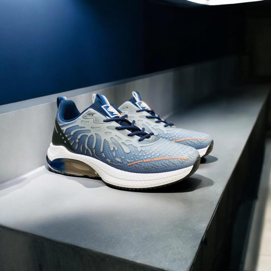 Men's Casual Sneakers Grey - Synthetic Leather Trendy Print Design | Urban Buy Mall