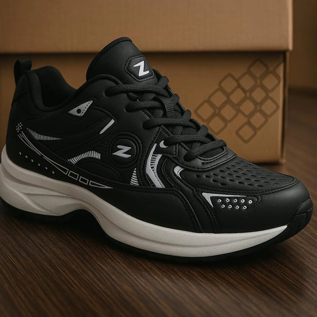 Black Camel Gripper Sports Shoes - Lightweight Running & Cricket Shoes for Men