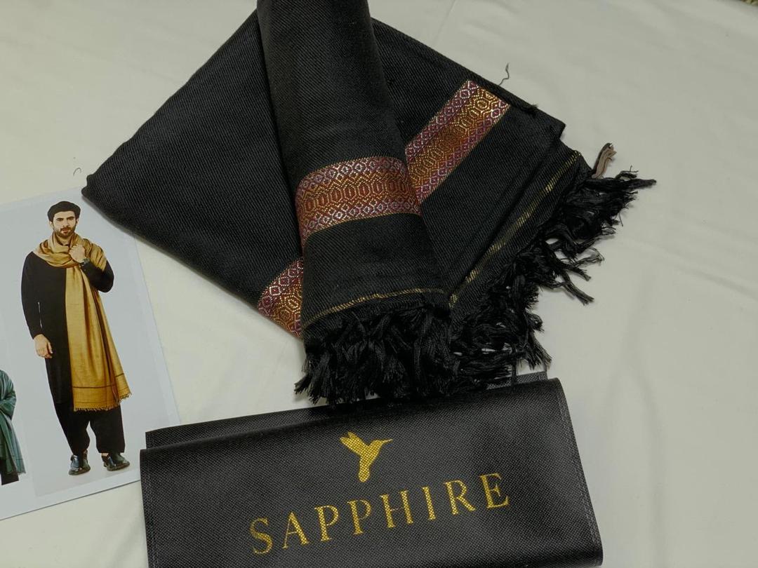 Men's Premium Wool Shawl 2.5 Gaz - Soft Plain Winter Shawl | Urban Buy