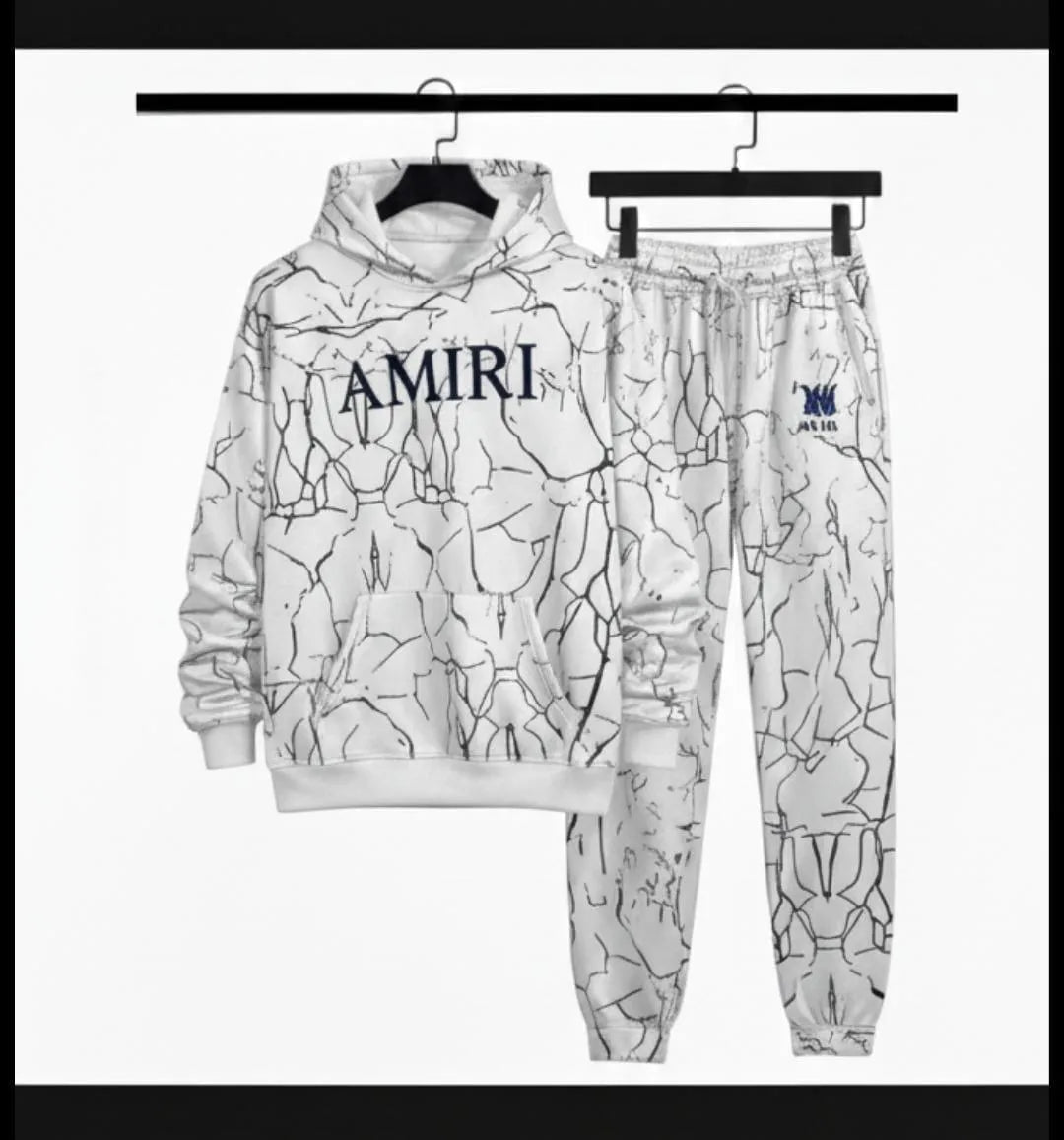 Amiri Fleece Graphic Sublimation Hoodie Track Suit - Urban Buy Mall