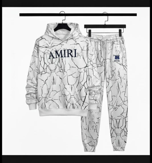 Amiri Fleece Graphic Sublimation Hoodie Track Suit - Urban Buy Mall