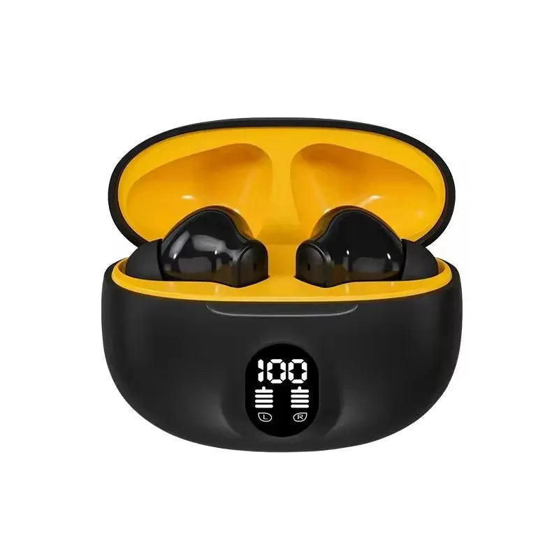 Wireless Earbuds with LED Display - High-Quality True Stereo Headphones Yellow-Urban Buy Mall