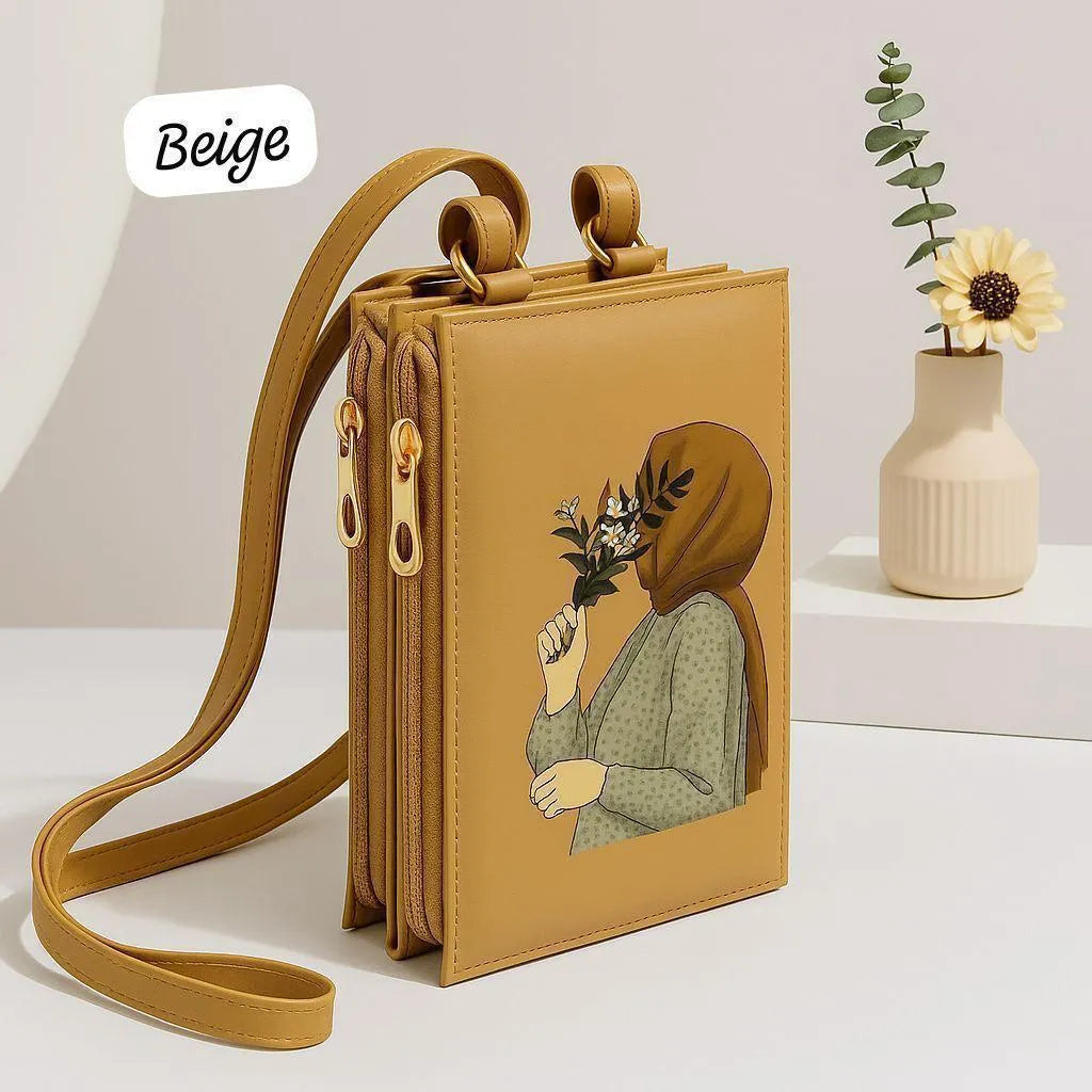 Unisex Rexine Crossbody Bag Blue Pakistan - Stylish Printed Bag Daily Use | Urban Buy Mall | Multipurpose Shoulder Bag Men Women | Compact Travel Bag | Durable Rexine Material | Affordable Crossbody Bag | Casual Fashion Accessory | Lightweight